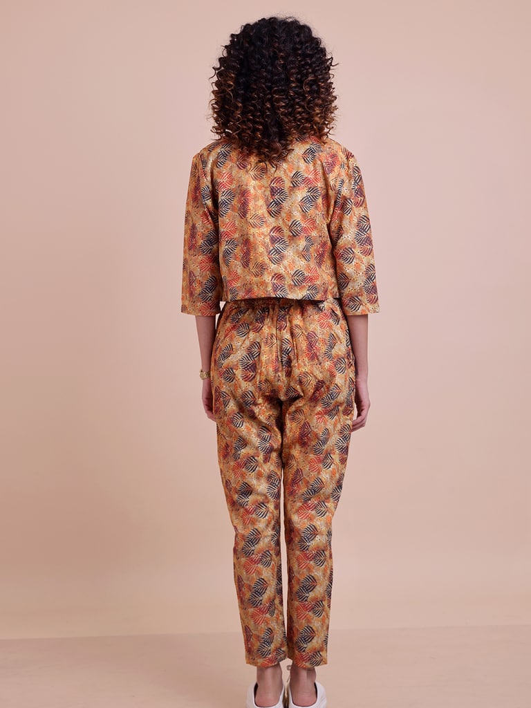 BLOUSON WOMEN COTTON DIGITAL PRINTED SHRUG SET - Thumbnail 5