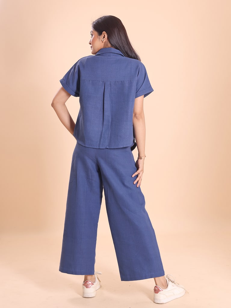 BLOUSON WOMEN KHADI COTTON EMBROIDERED SHIRT-TUNIC SET - View 6