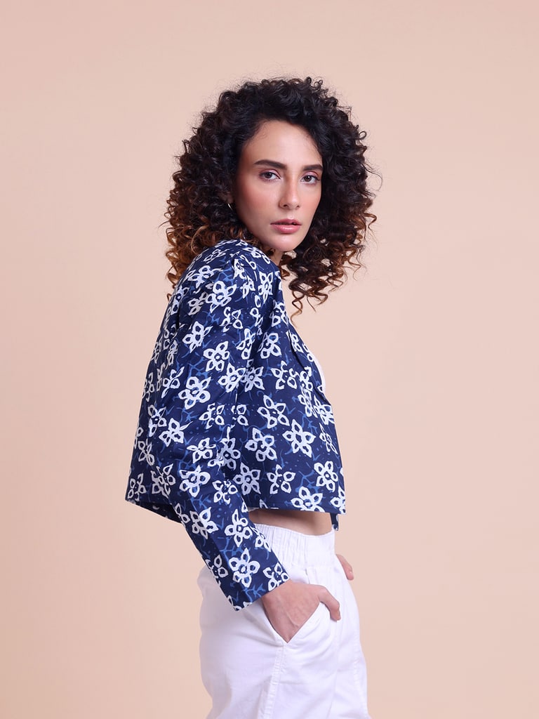 BLOUSON WOMEN COTTON PRINTED SHRUG - Thumbnail 5