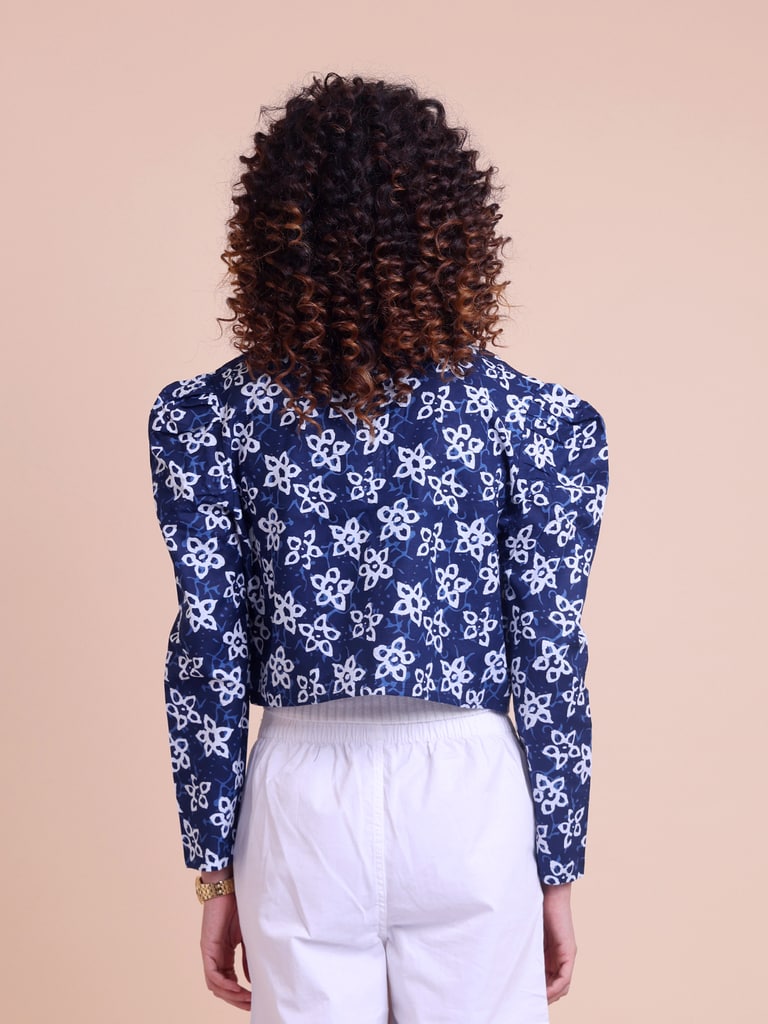 BLOUSON WOMEN COTTON PRINTED SHRUG - Thumbnail 6