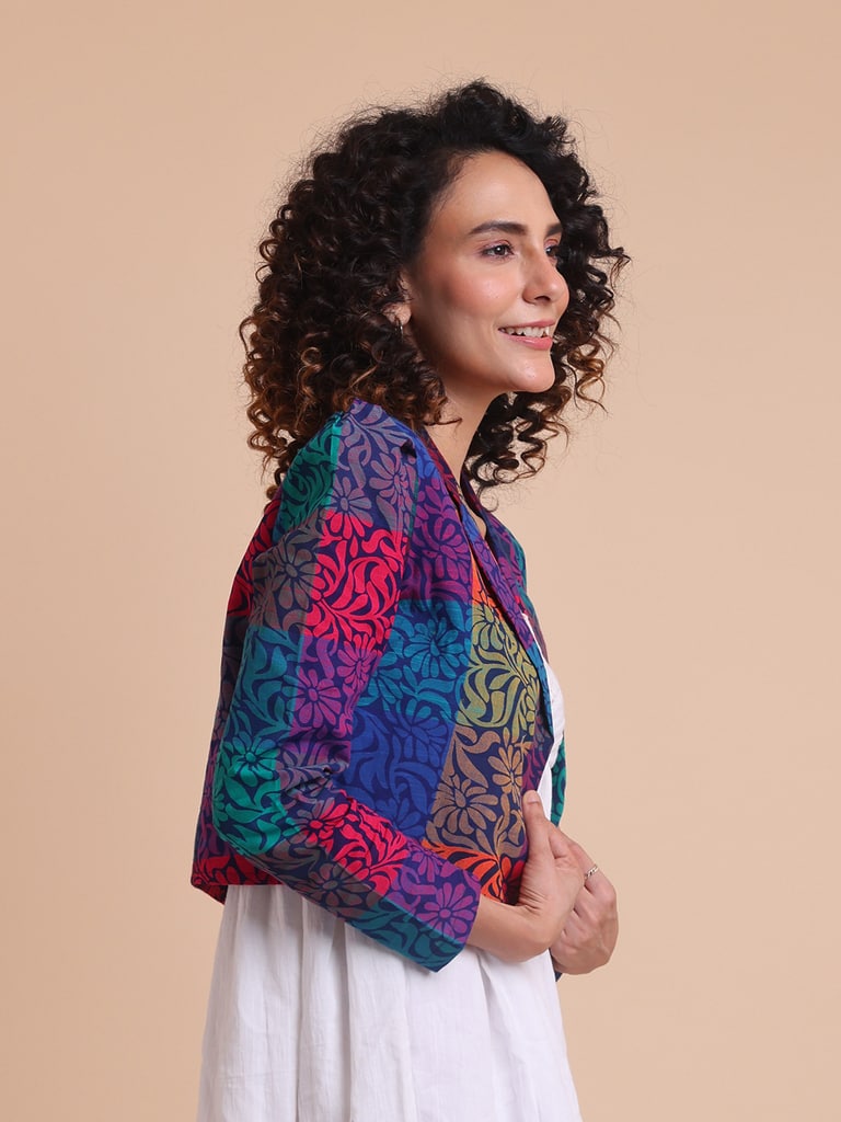 BLOUSON WOMEN COTTON SHRUG - Thumbnail 3