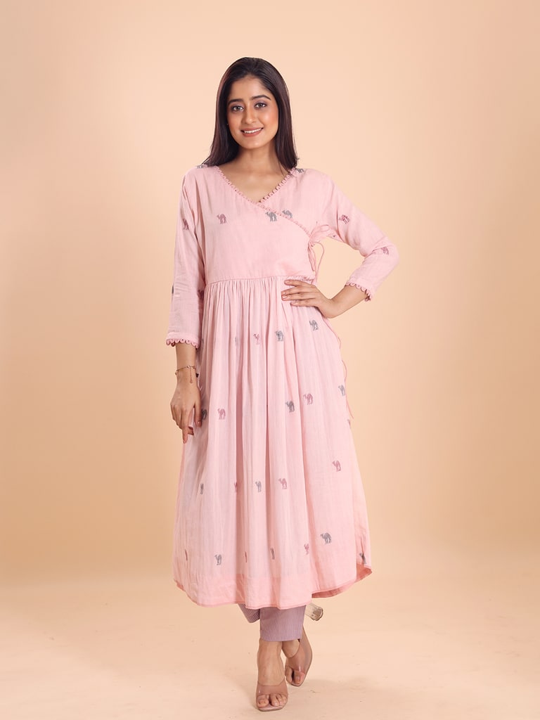 BLOUSON JAMDANI ANGRAKKHA MIDI DRESS - View 1