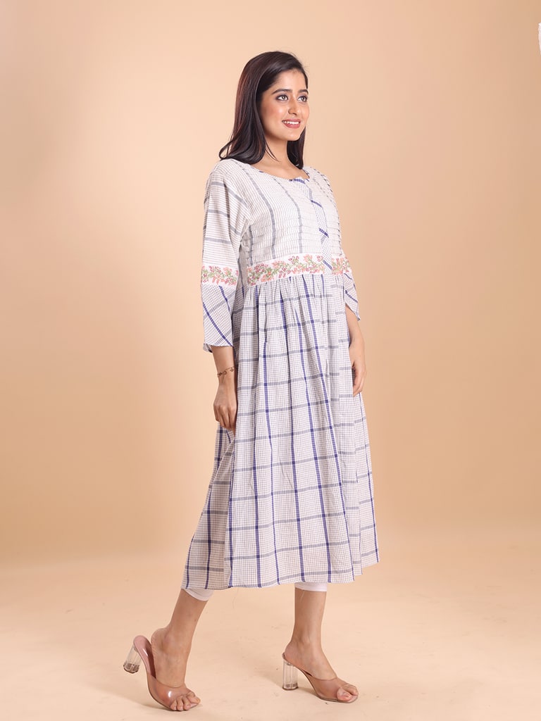BLOUSON EMPIRE HAND EMBROIDERED ETHNIC DRESS - Thumbnail 5