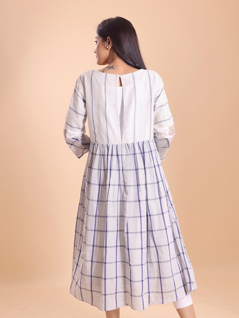 BLOUSON EMPIRE HAND EMBROIDERED ETHNIC DRESS - Thumbnail 6