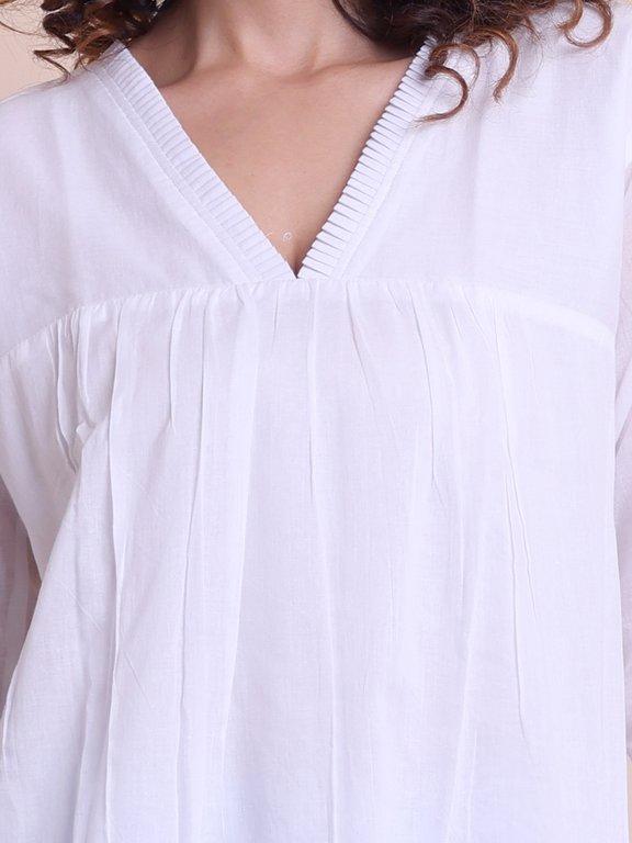 BLOUSON COTTON MALMAL ETHNIC KURTI - Thumbnail 3