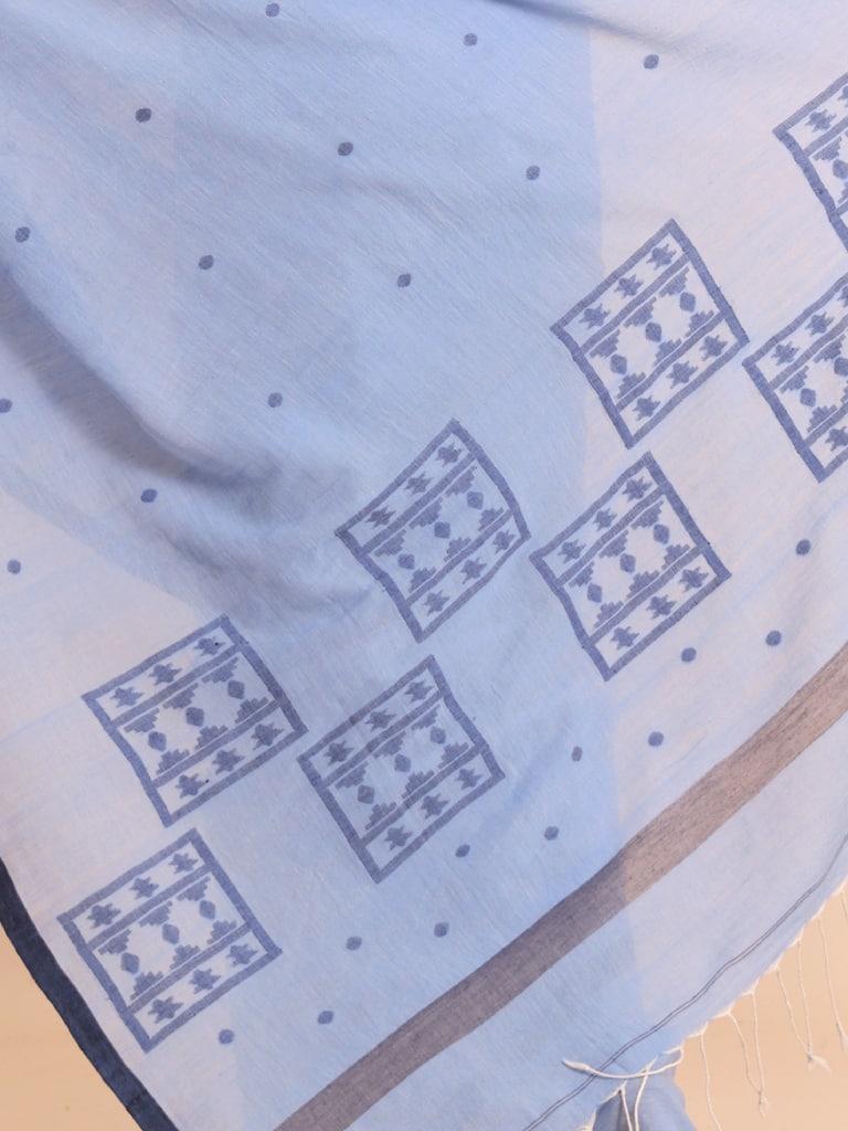Handloom Starbox Jamdani Saree - Star Light - Thumbnail 5