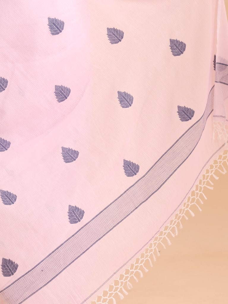 Handloom Cotton Kota Jamdani Saree - Pink Lady - View 5